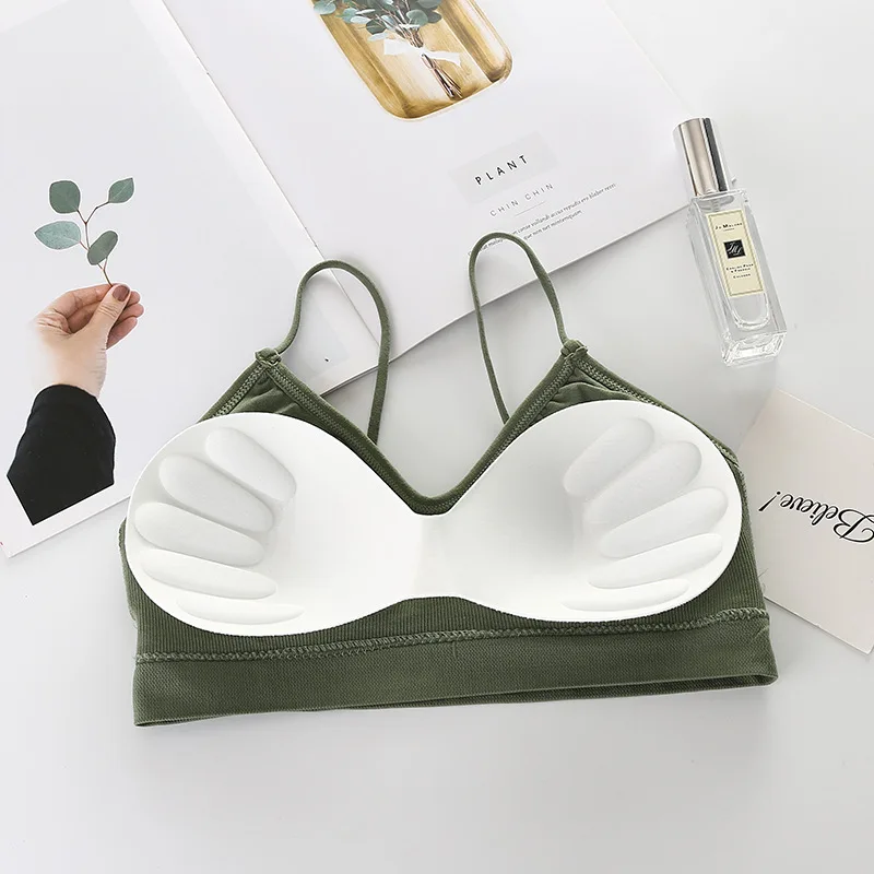 Sutiã Esportivo Feminino Sem Costura Bralette Acolchoado - Imagem 5