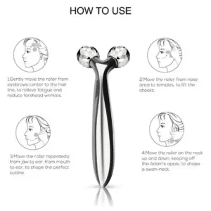 rolo massageador facial e corporal 3d