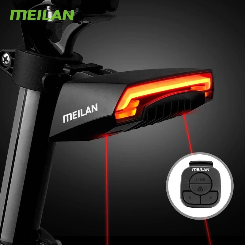Meilan X5 Luz Traseira de Bicicleta Laser Sem Fio - Imagem 3