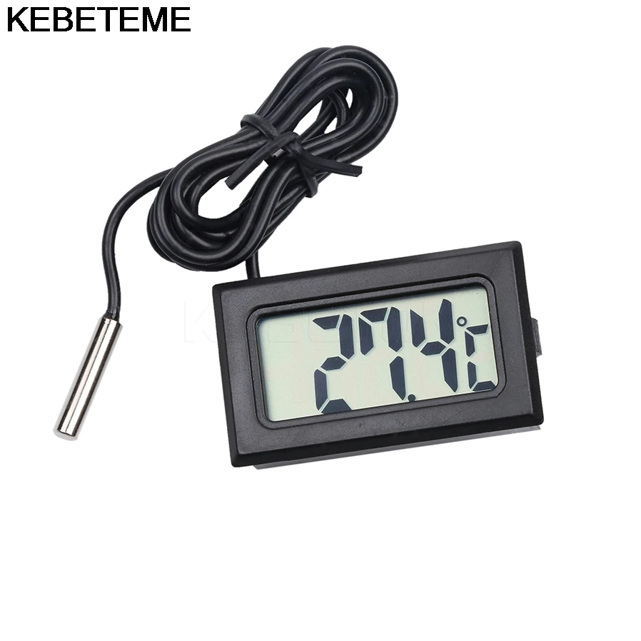 Termômetro Digital LCD Conveniente Preto - Imagem 2