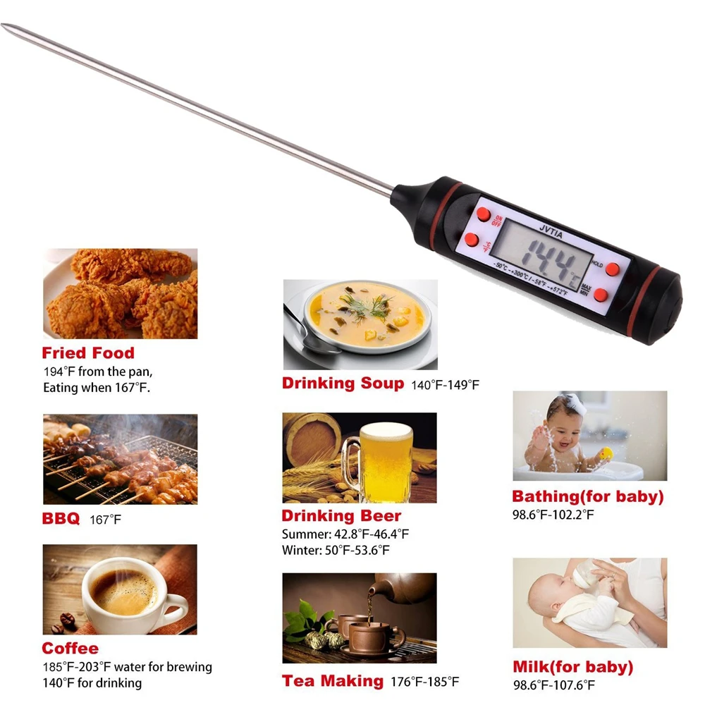 Termômetro Digital de Alimentos TP101 Preto - Imagem 5