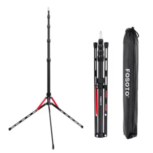 tripé de luz Fosoto FT-190B vermelho
