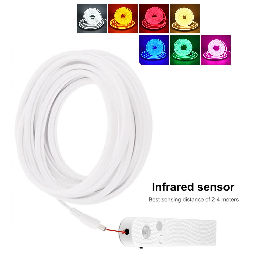 Fita de Néon LED USB 2835 120 LEDs/m Sensor de Movimento - Imagem 3