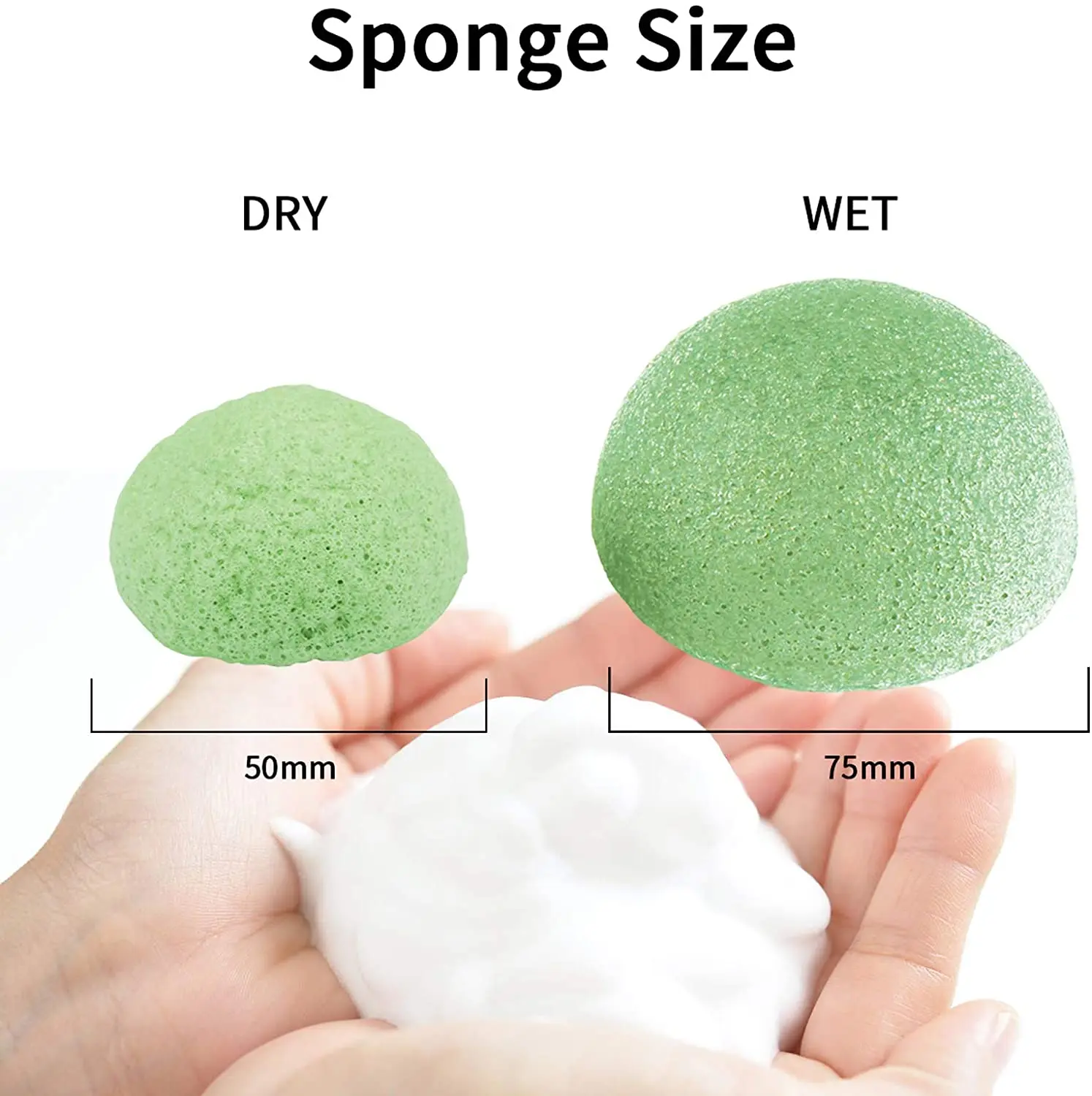 Esponja Konjac Facial Natural Limpeza Esfoliação Kit 3 Peças - Imagem 6