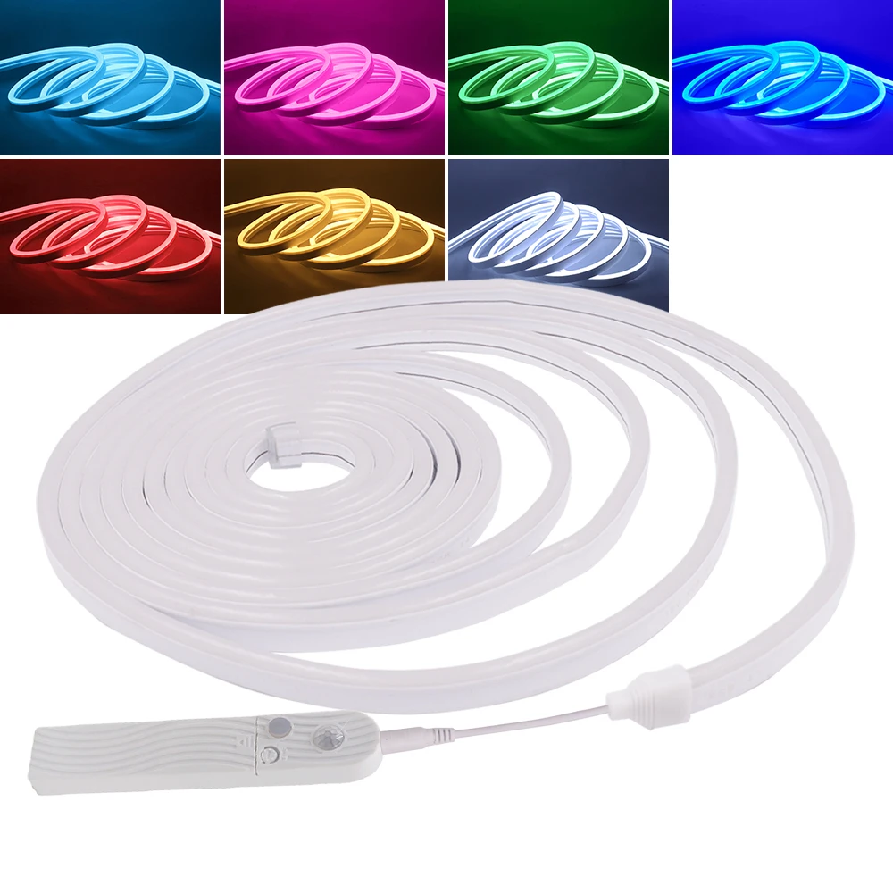 fita de neon led usb sensor de movimento