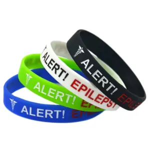 pulseira de silicone alerta epilepsia