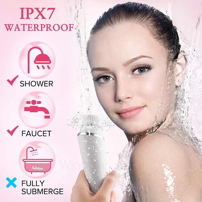 Escova Elétrica Facial 4 em 1 Recarregável Sônica Limpeza - Imagem 6