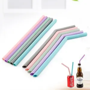 canudos de silicone reutilizáveis