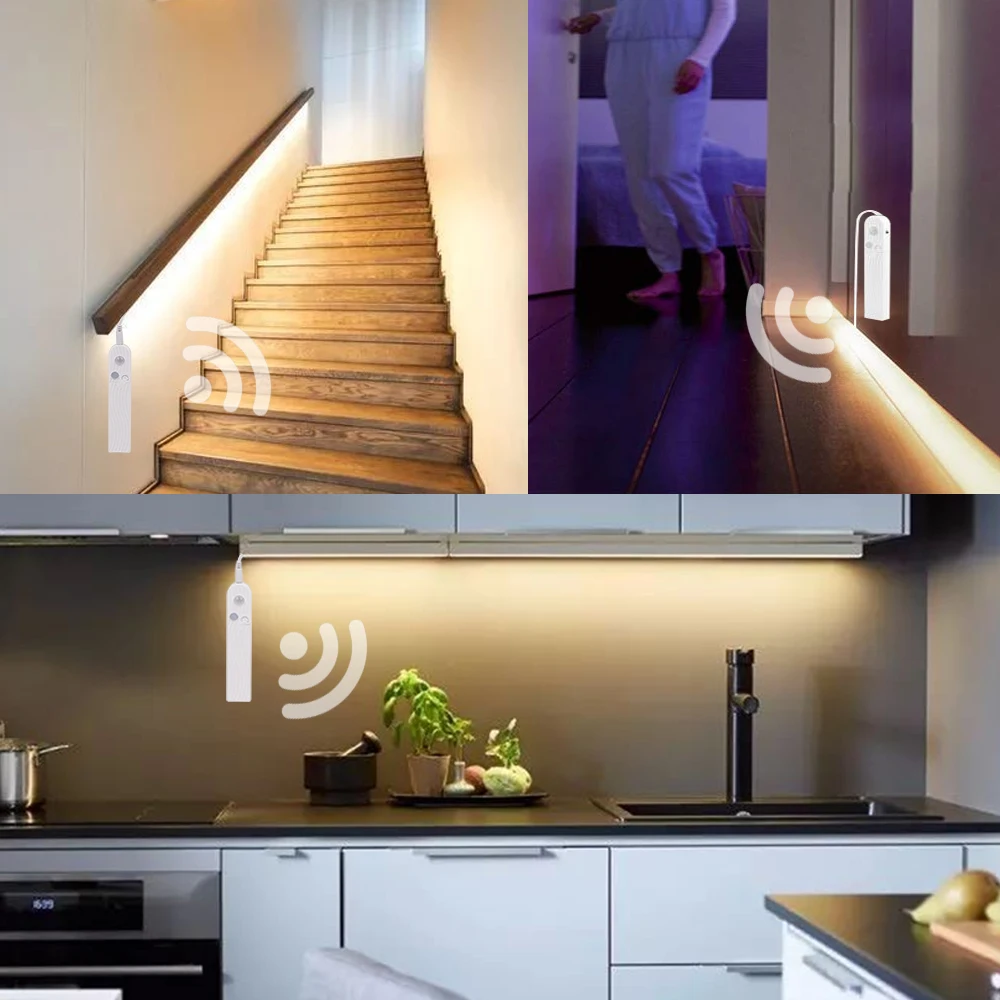 Fita de Néon LED USB 2835 120 LEDs/m Sensor de Movimento - Imagem 6