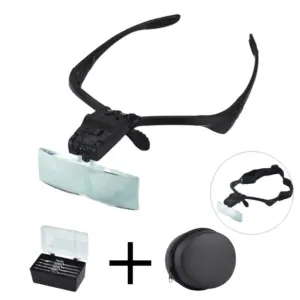 lupa bandana óculos 2 leds