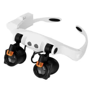 óculos lupa binocular com led