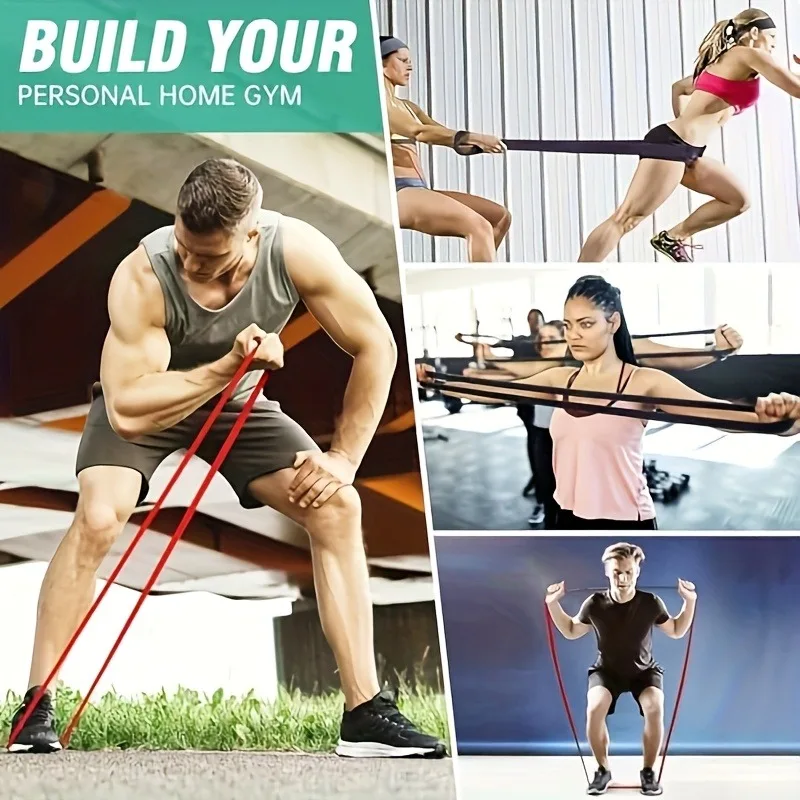 Conjunto de Faixas de Resistência para Treino Fitness, 2,2 a 68 kg - Imagem 6