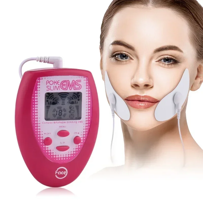 massageador facial ems formato v