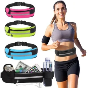 bolsa de cintura para corrida com garrafa de água