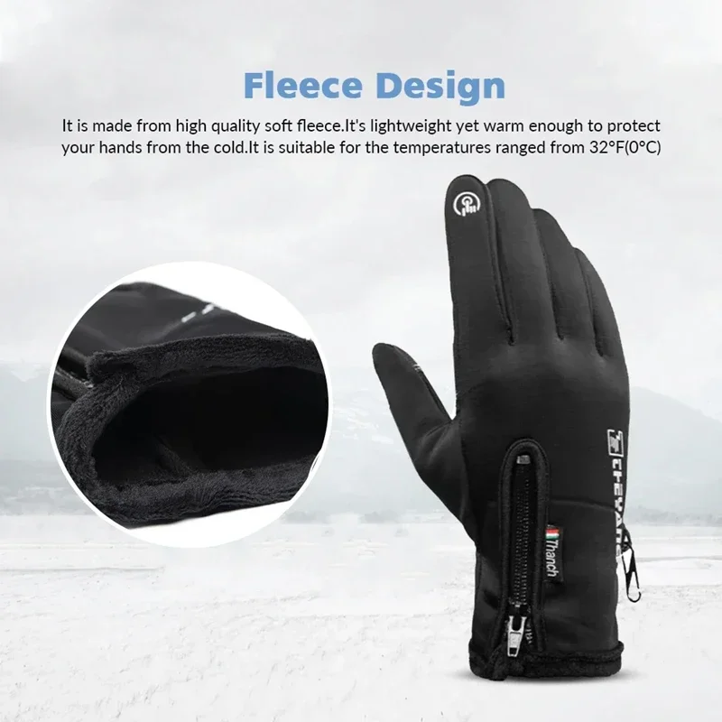 Luvas de Inverno Térmicas Touchscreen à Prova de Vento - Imagem 2