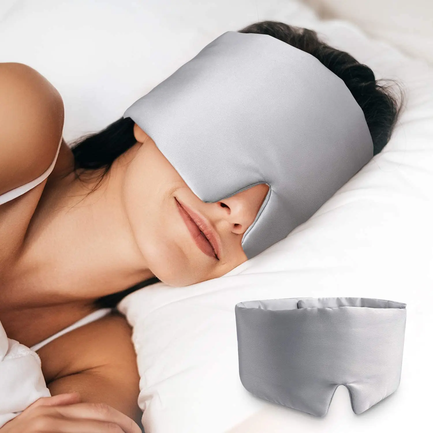 Máscara de dormir de seda para relaxar os olhos - Imagem 2