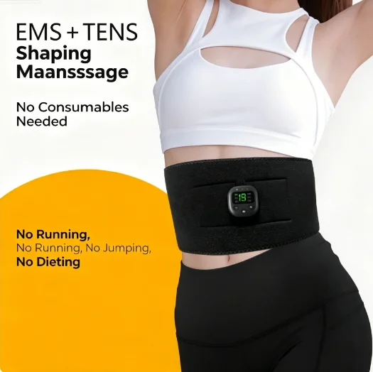 Massageador Elétrico Portátil Cinto Corporal Recarregável Preto - Imagem 2