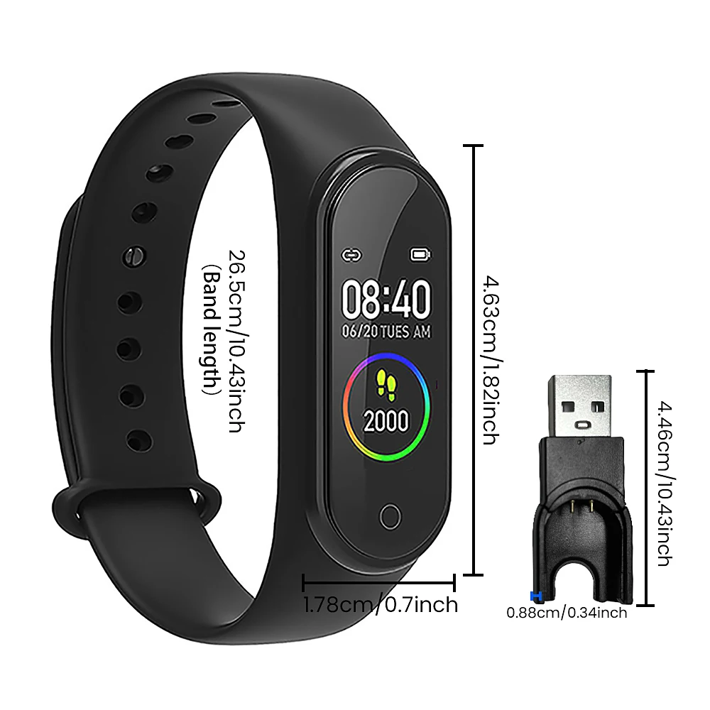 Smartwatch Digital Monitor Cardíaco Pedômetro Preto - Imagem 6
