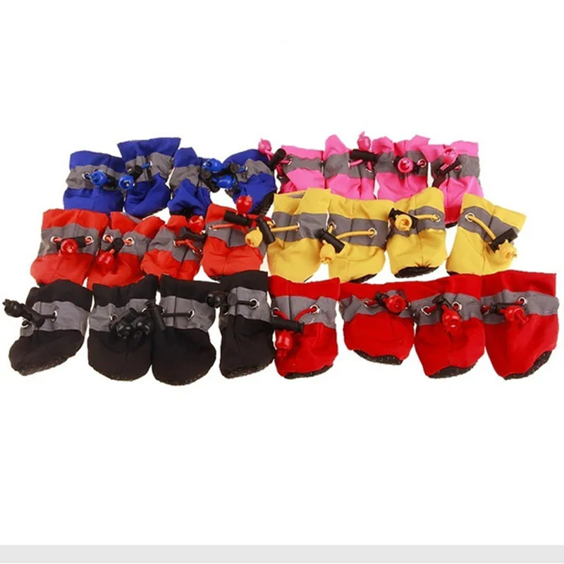 Botas Impermeáveis para Cães e Gatos, Antiderrapantes, 4 Unidades - Imagem 2