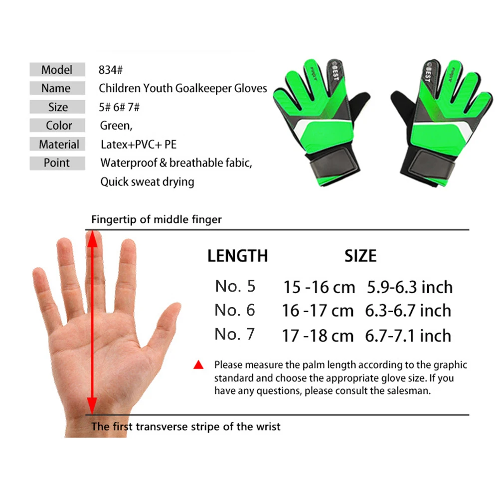 Luvas de Goleiro Infantil Látex Antiderrapante Vermelho - Imagem 6