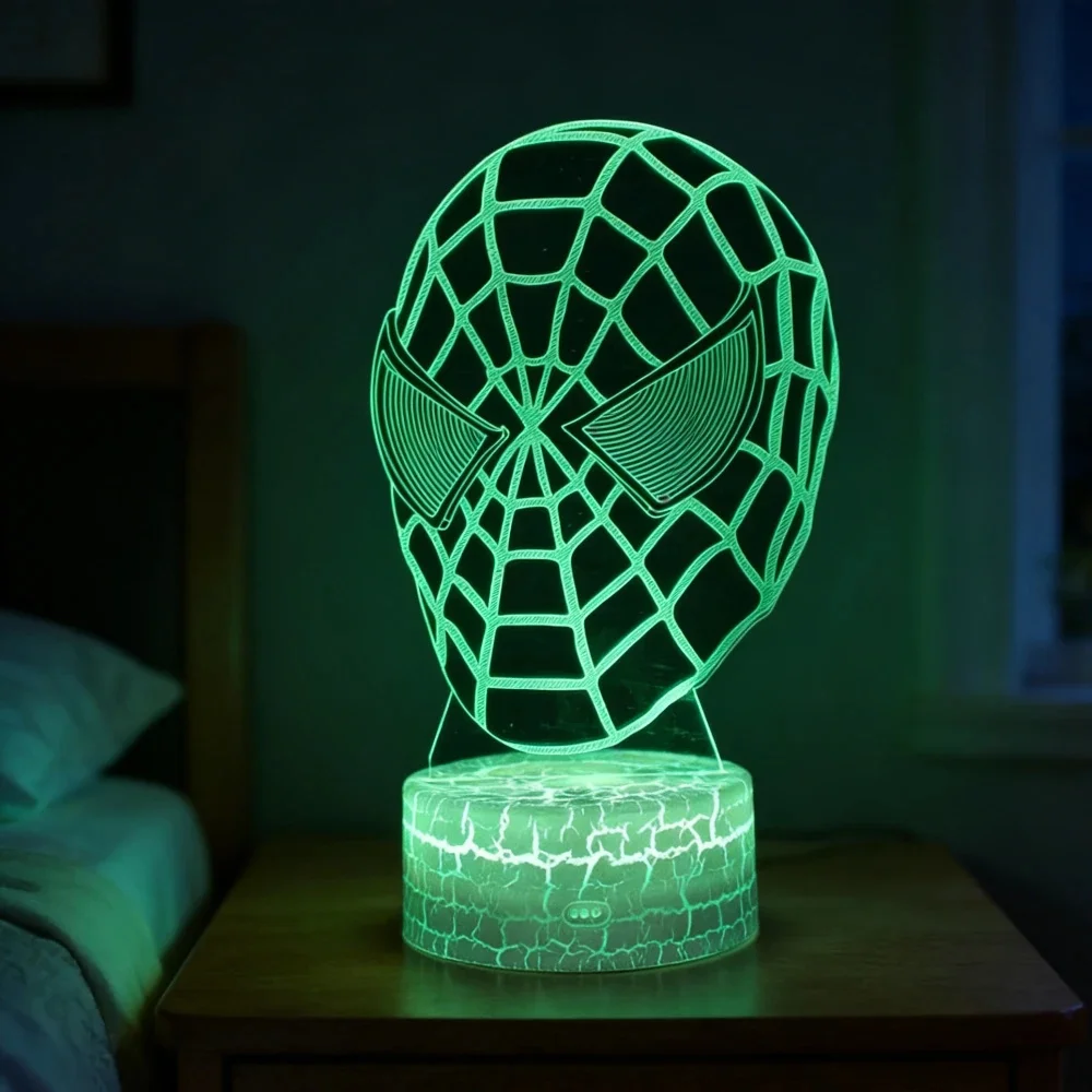 Luminária LED 3D Acrílico Herói Anime Controle Remoto - Imagem 5