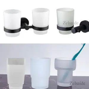 copo de escova de dentes de vidro