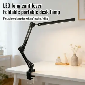 lâmpada de mesa led com braçadeira