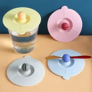 tampa de silicone redonda para caneca