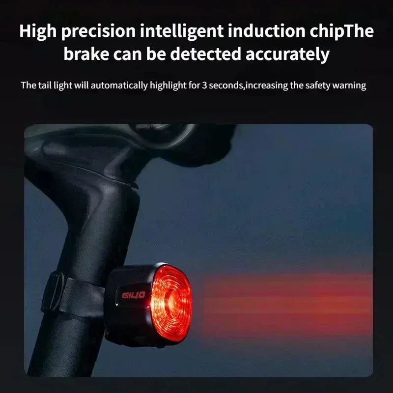 Luz Traseira Bicicleta Sensor Freio Automático EN-09S Cinza - Imagem 3