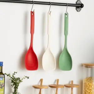espátula e colher de silicone 2 em 1