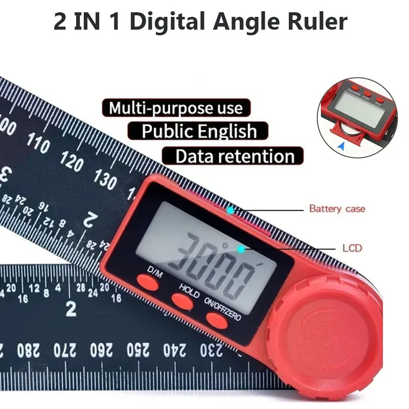 medidor de ângulo digital 2 em 1
