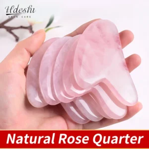gua sha e rolo de pedra jade natural