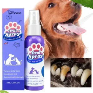 spray de limpeza dental para animais