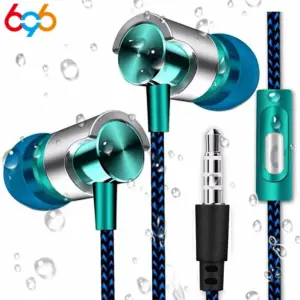 fone de ouvido intra-auricular estéreo com fio