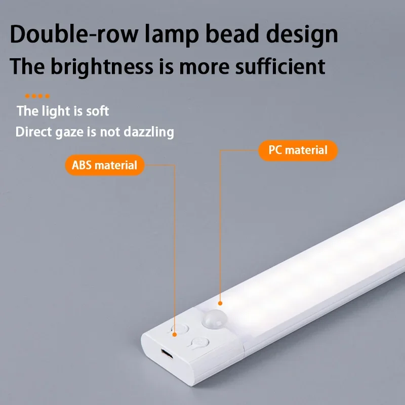 Luminária LED com Sensor de Movimento Recarregável 20cm Luz Quente - Imagem 3