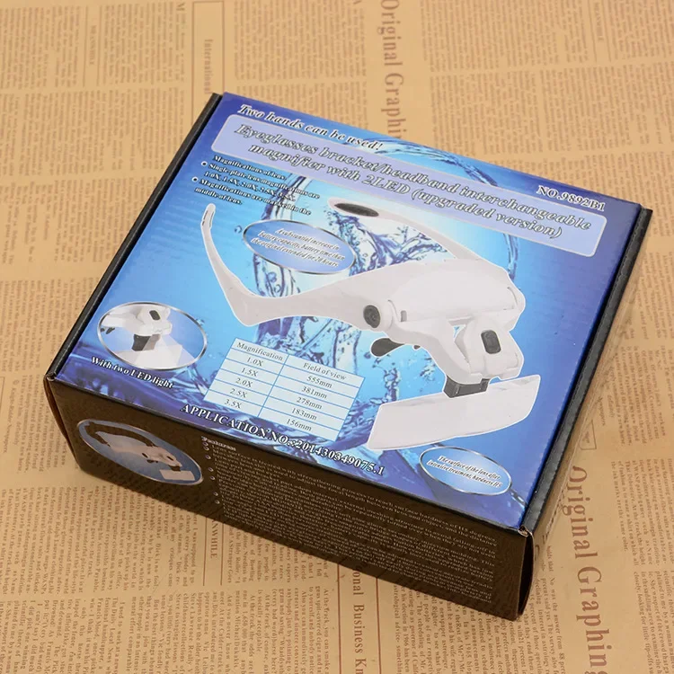 Lupas de Cabeça com LED 1.0X a 3.5X 5 Lentes - Imagem 3