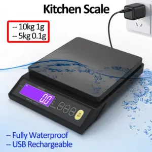 Balança de Cozinha Digital Eletrônica 5kg/0.1g Cinza Claro