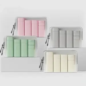 conjunto de garrafas de viagem de silicone
