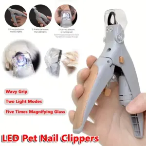 cortador de unhas LED para animais