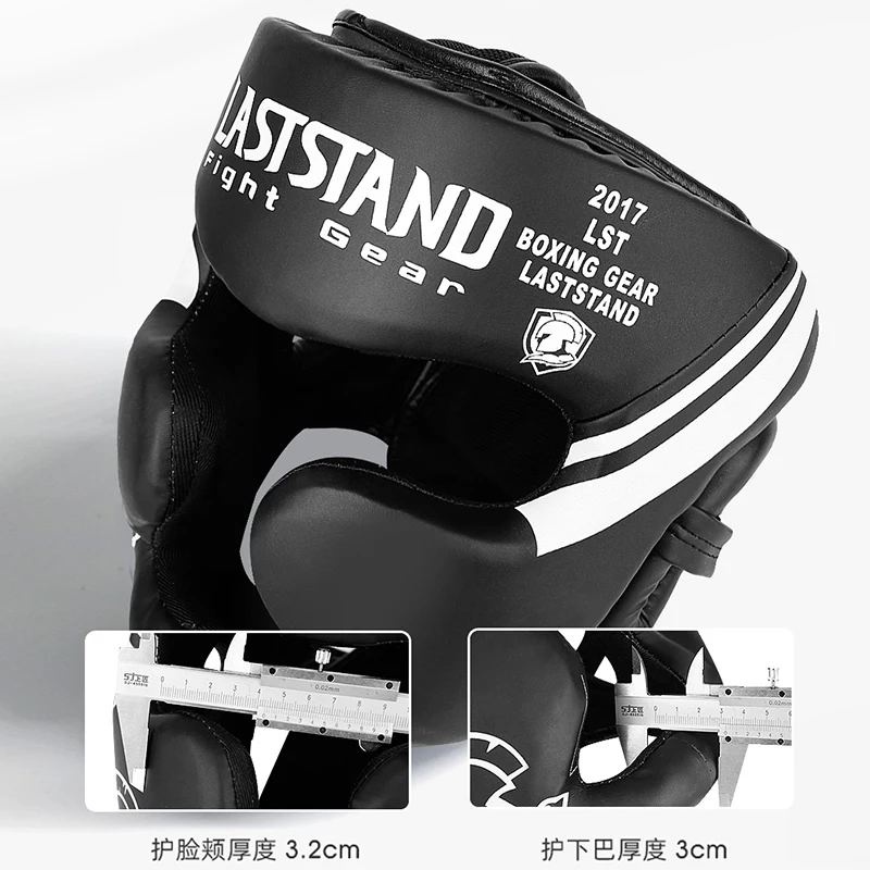 Capacete Boxe Muay Thai Gingpai Couro PU Vermelho - Imagem 5