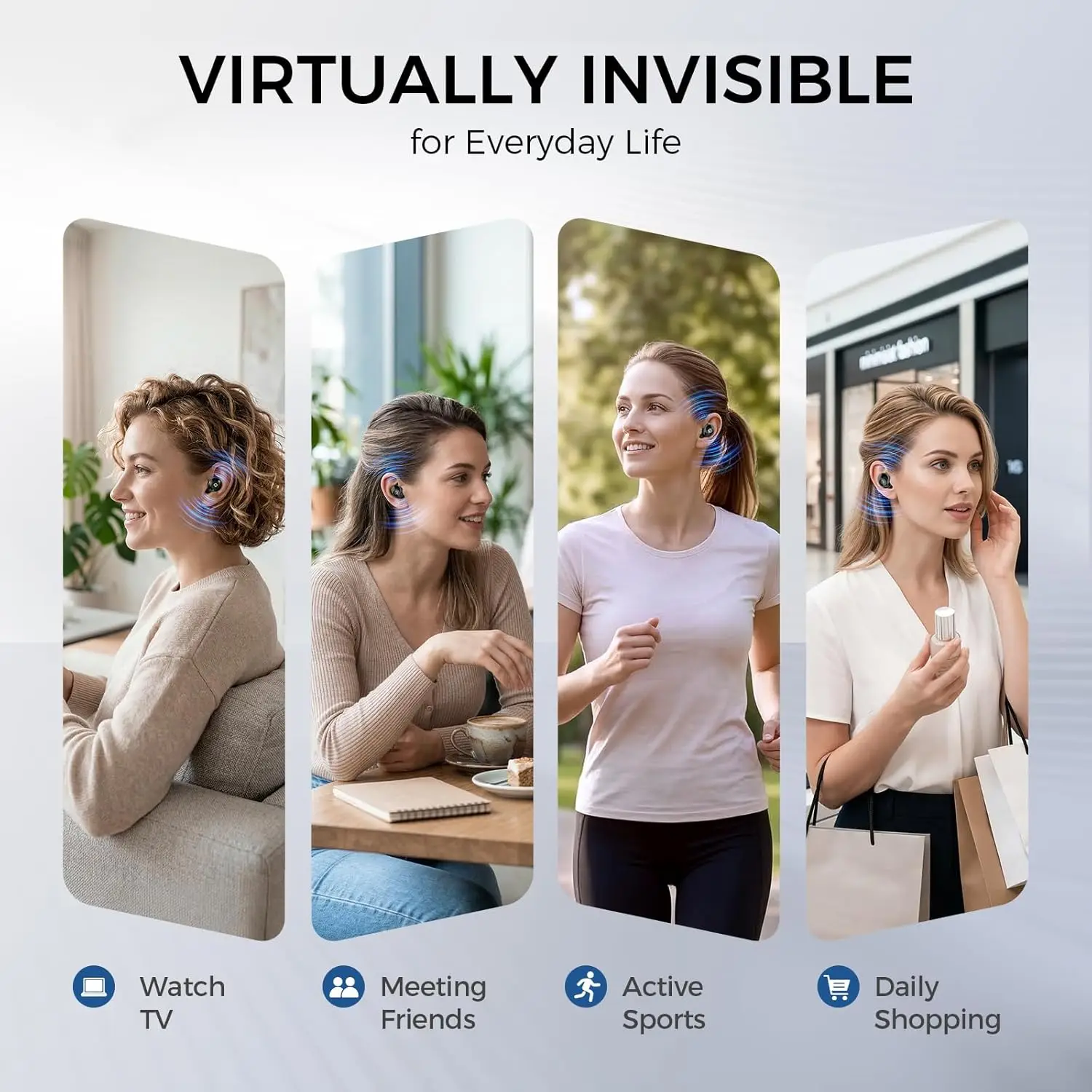 Aparelho Auditivo Recarregável Discreto com Controle de Volume - Imagem 3