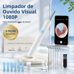 câmera visual hd limpeza de ouvido