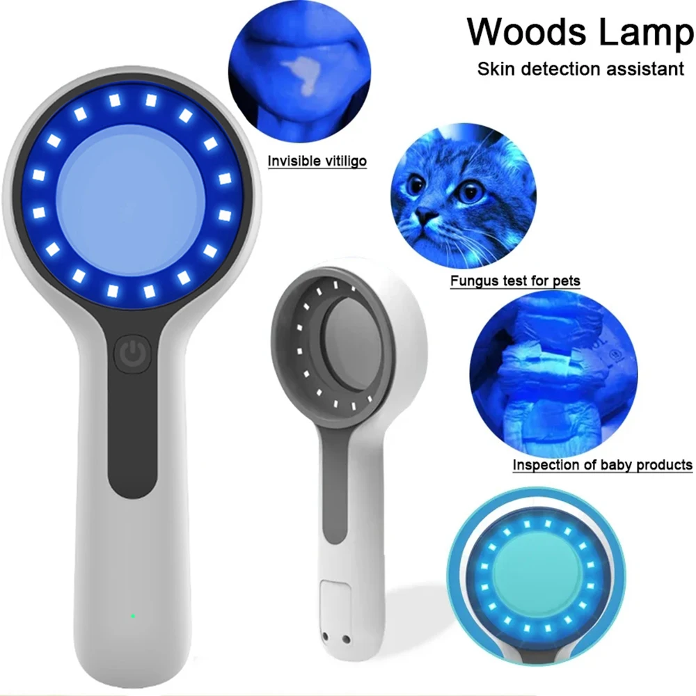 Analisador de Pele Lâmpada de Wood Portátil LED Ouro - Imagem 4