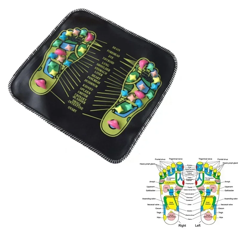 Tapete de Massagem para Pés Acupressão Plástico 35x35 cm - Imagem 3