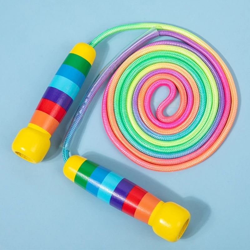 Corda de Pular Infantil Ajustável 2,5m Amarelo Branco - Imagem 2