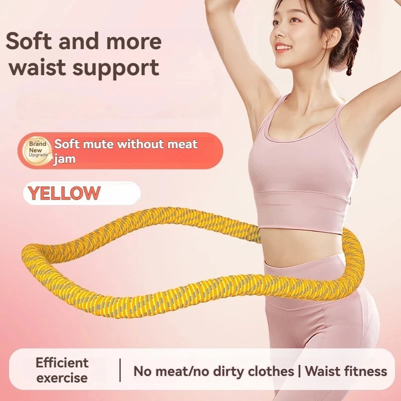 Hula Hoop Fitness Macio Amarelo - Imagem 5