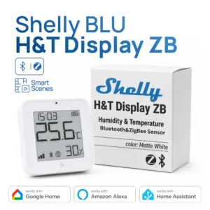 termômetro inteligente shelly blu h&t display zb zigbee