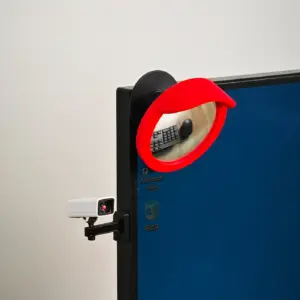 espelho decorativo câmera vigilância falsa