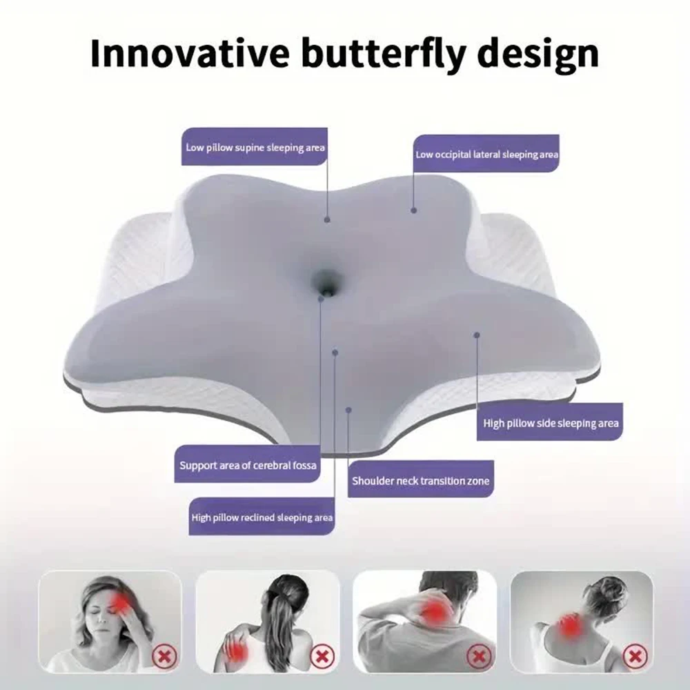 Almofada Espuma Memória Borboleta Cervical - Imagem 3