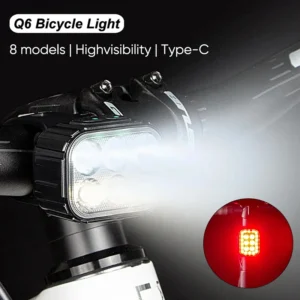 luz de bicicleta led recarregável tipo-c